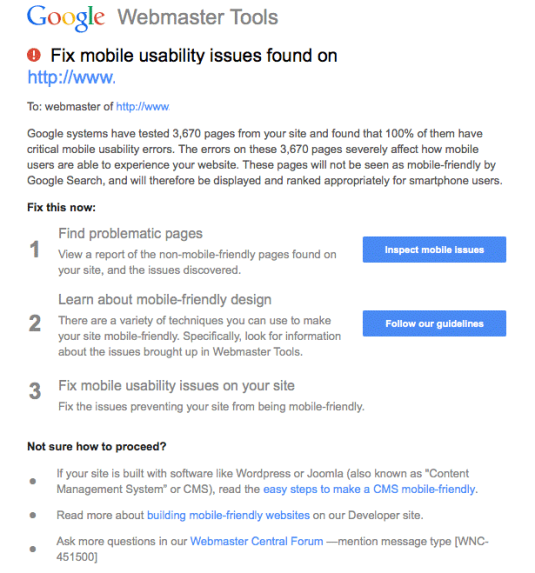 Google Mobile Friendly Update