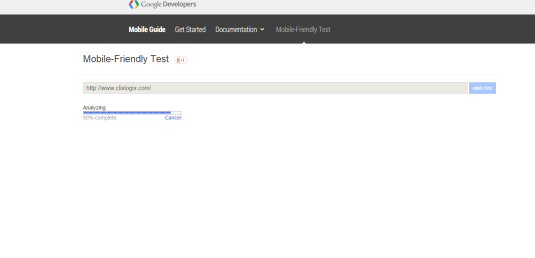 Google's Mobile Friendly Testing Tool