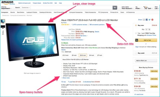 Amazon on page product SEO