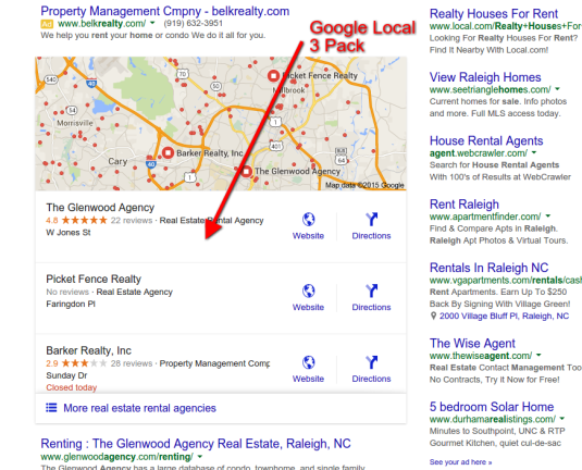 Google Local 3 Pack Stack