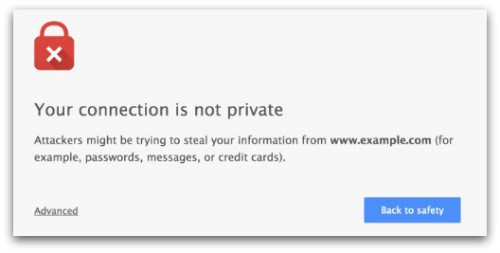 HTTP Connection Not Secure Warning in Chrome