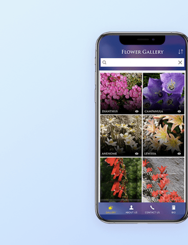 Alpine mobile app with image gallery