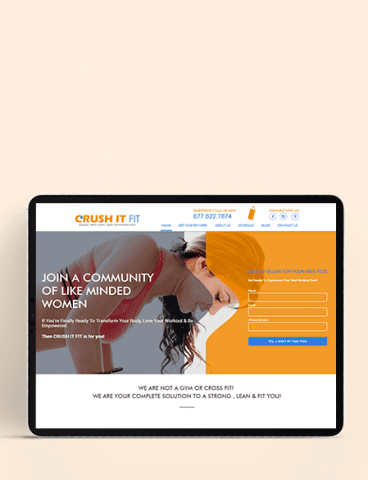 Crush It Fit Website home page