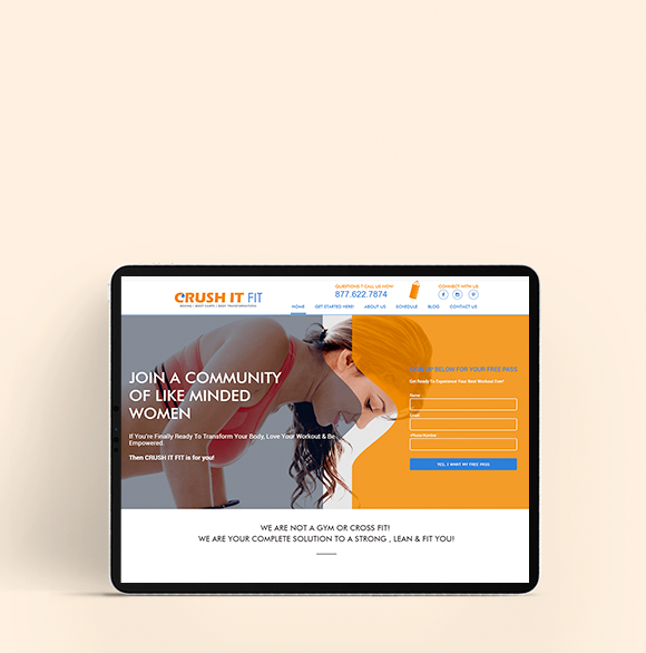 Crush It Fit Website home page
