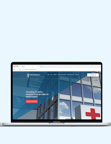 Open Telehealth website frond end look