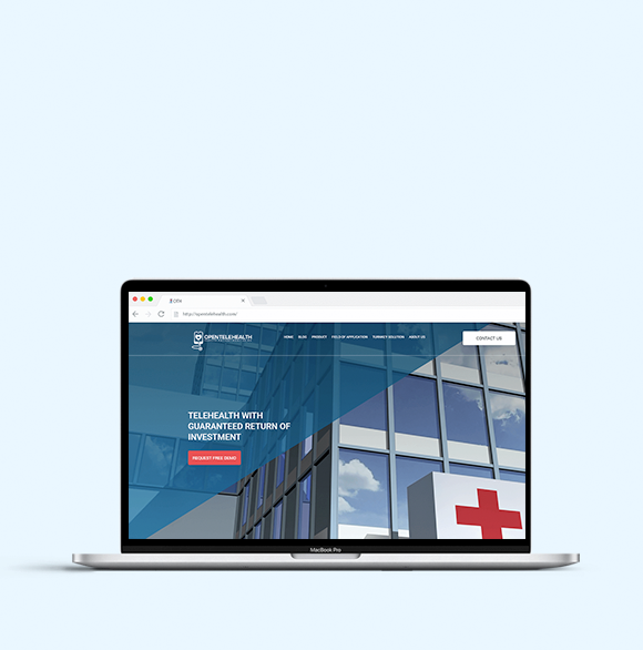 Open Telehealth website frond end look