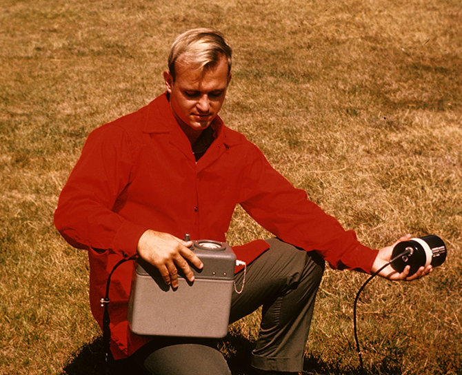 image of a men in red shirt