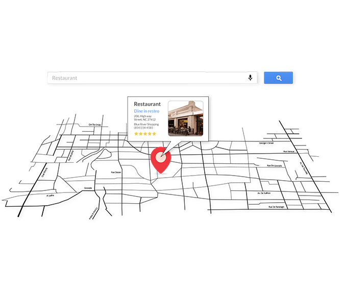 Restaurant location on Google Maps