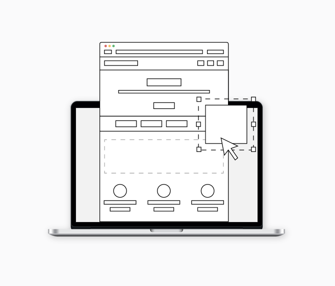 website wireframe design