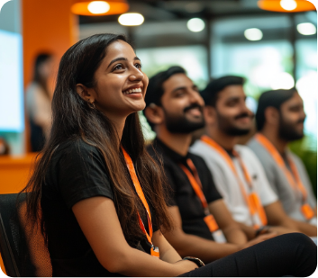 Clixlogix's employees at the award distribution ceremony