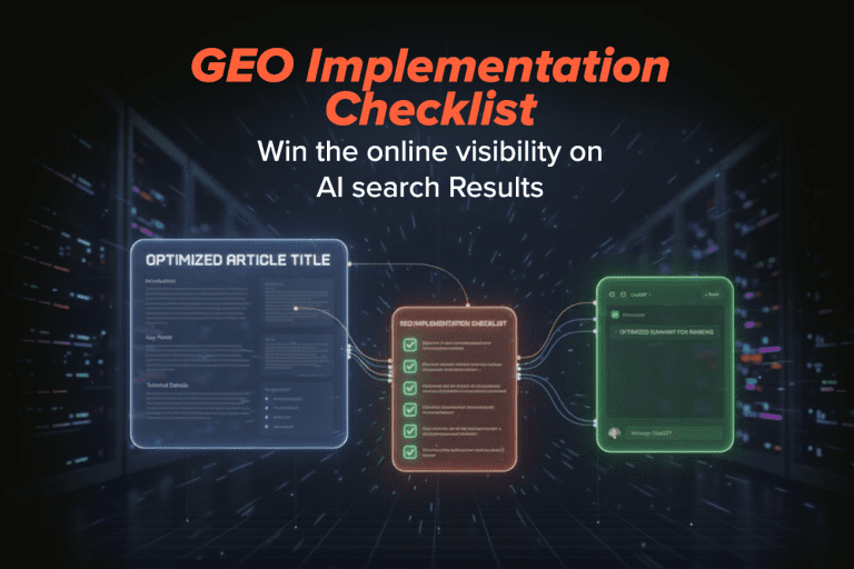 Your 2025 GEO Implementation Checklist: Turning Traditional SEO Into LLM-Ready Content