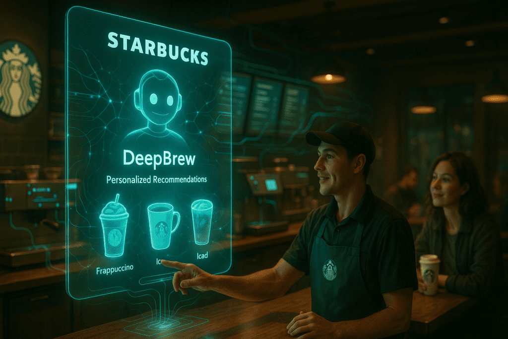 Starbucks' AI system called DeepBrew visualisation