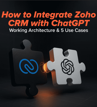 Main banner image of the blog explaining how to integrate Zoho CRM with ChatGPT