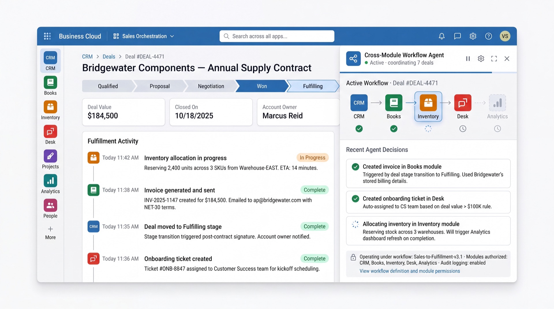 Cross Module Task Coordination