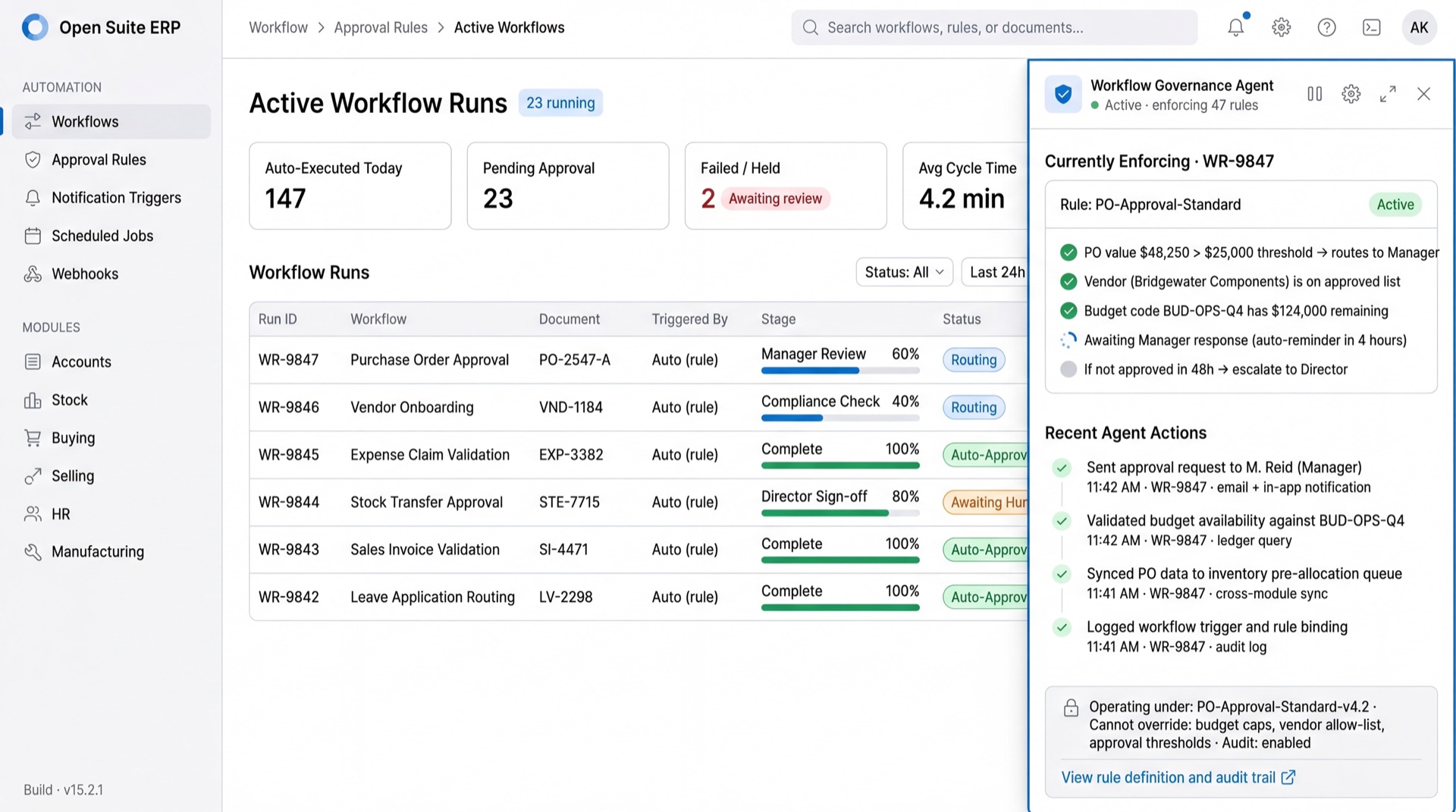 Governed Workflow Automation
