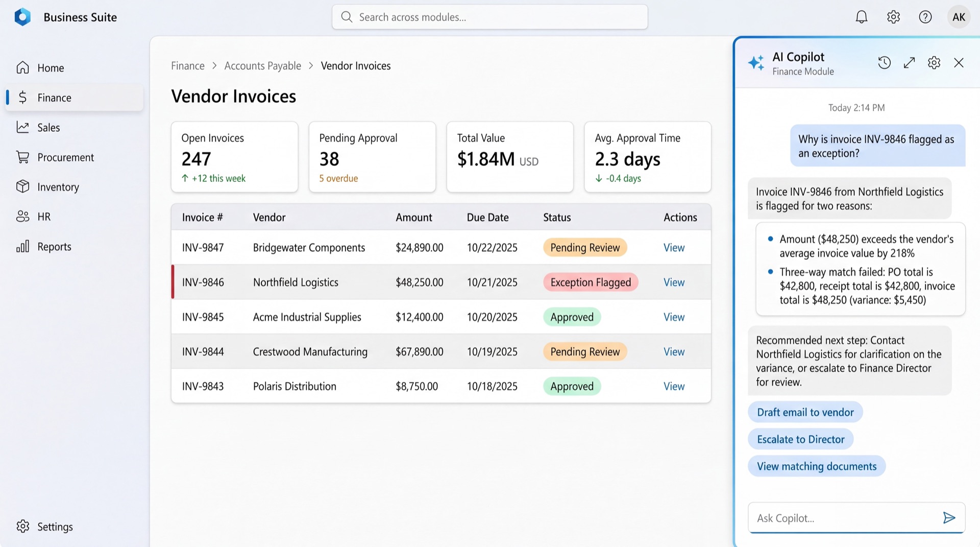 Role Based Assistants Inside ERP Modules