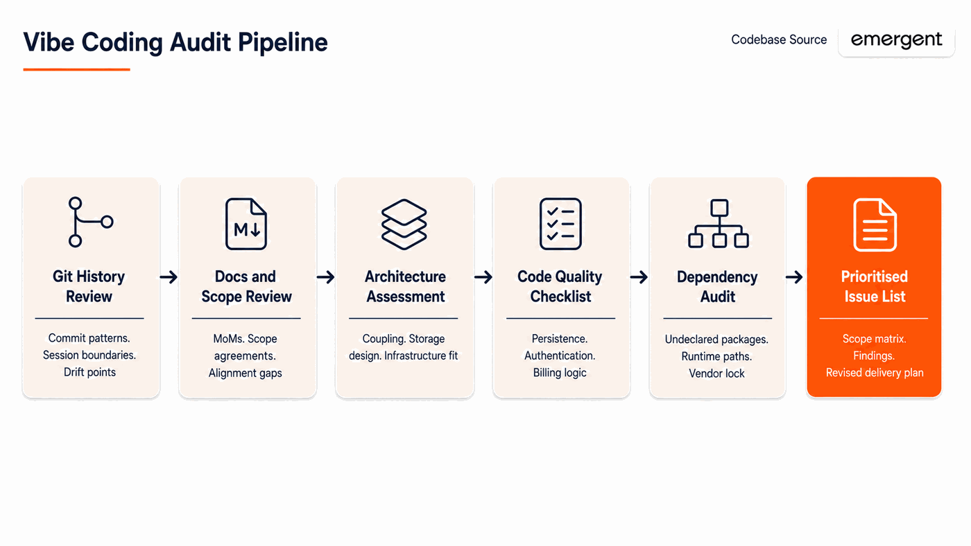 Vibe coding audit pipeline