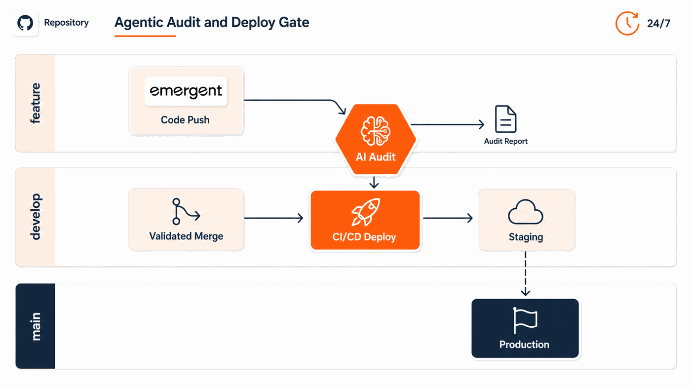 Agentic audit and deploy gate