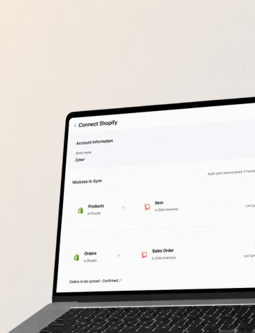 Featured image of the Zoho CRM, Inventory and Shopify integration case study Clixlogix delivered for an eyewear brand.