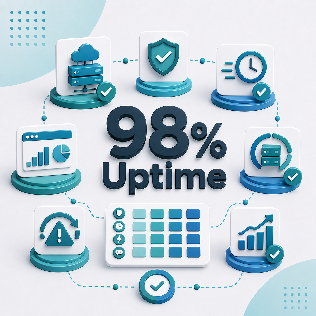 98% Uptime SLA with 4 Hour Critical Response