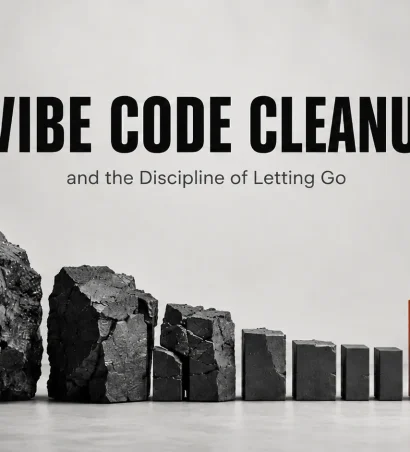 Vibe code cleanup and the discipline of letting go