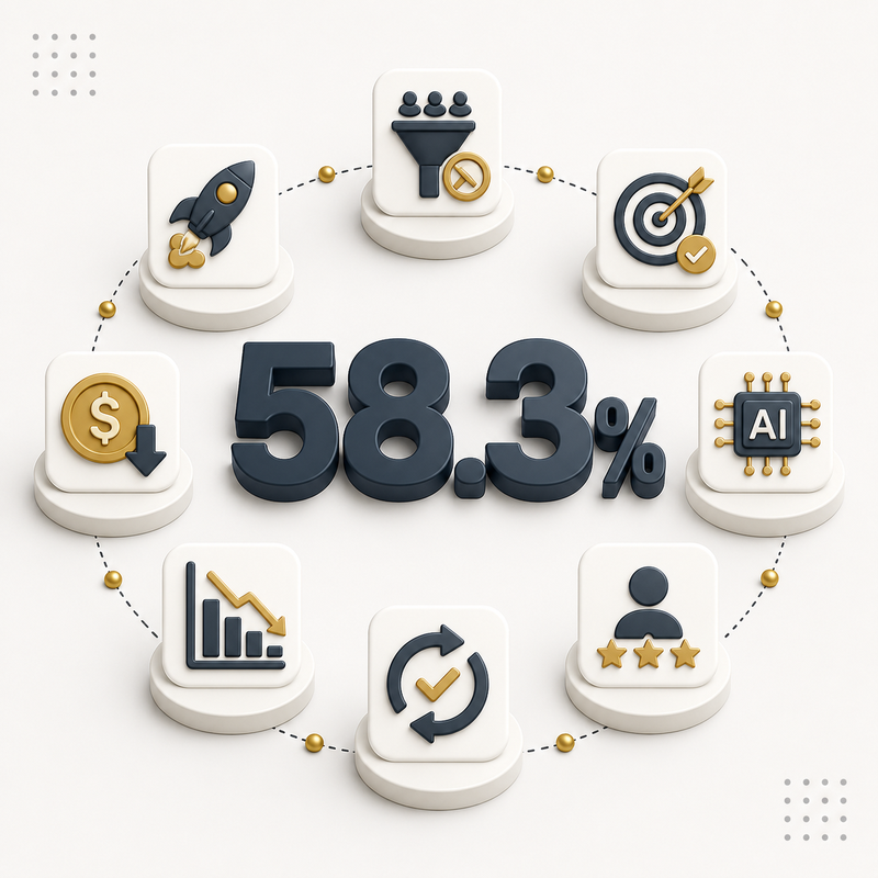 58.3% Drop in Cost Per Qualified Lead