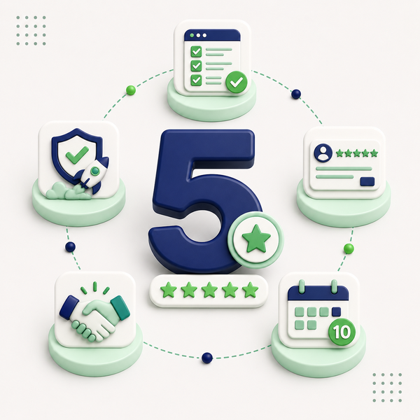 5 Star Client Rating on 10 Month Engagement Close