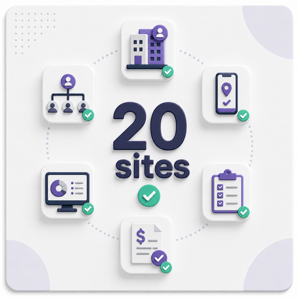 Institutional Customers With 20 or More Sites Modelled as Parent Child Hierarchies
