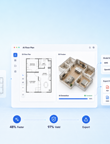 AI floor plan platform rebuilt on AWS with a routed OpenAI model portfolio