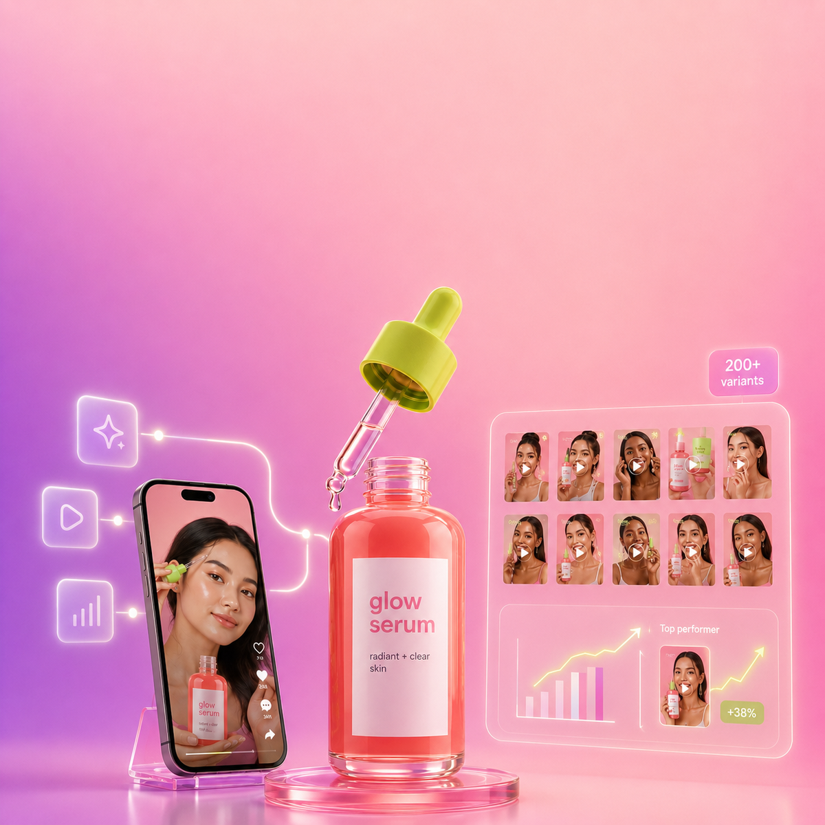 AI Video Ad Production Workflow for a GenZ Skincare Brand