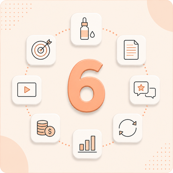 6 Hero SKUs Each Running Independent Creative Testing