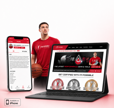Web and iOS platform for I'm Possible Training, a basketball skill enhancement brand