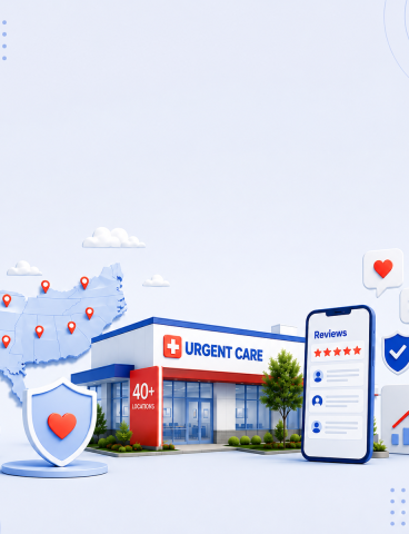 Online reputation management infrastructure for a 40 location urgent care platform
