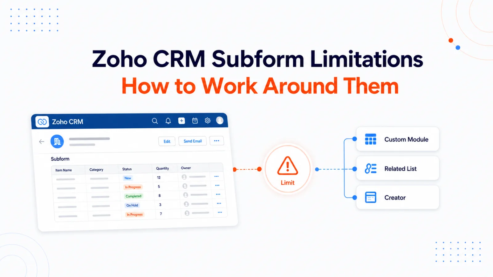 Zoho CRM Subform Limitations and How to Work Around Them