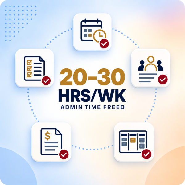 20 to 30 Hours Per Week of Manual Admin Freed
