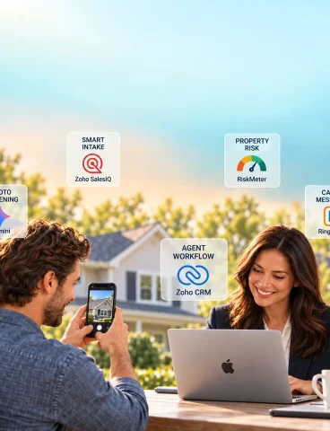 Zoho CRM and multimodal AI stack for a New York independent home insurance agency