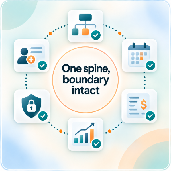 Single Operational Spine, PHI Boundary Intact