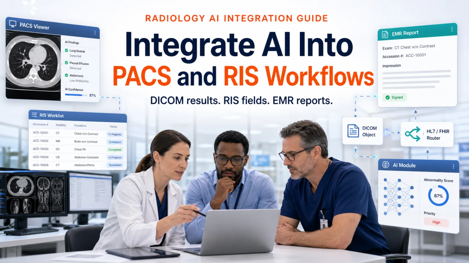 How to Integrate AI with PACS, RIS, and EMR Workflows