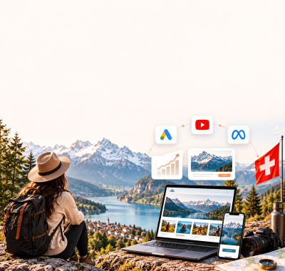 PPC rebuild across Google, YouTube and Meta for a luxury adventure travel operator in Switzerland