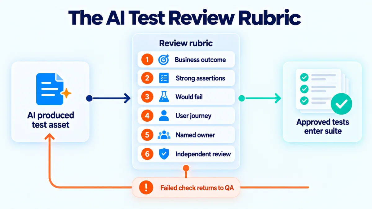 AI code review rubric with 6 governance checks.