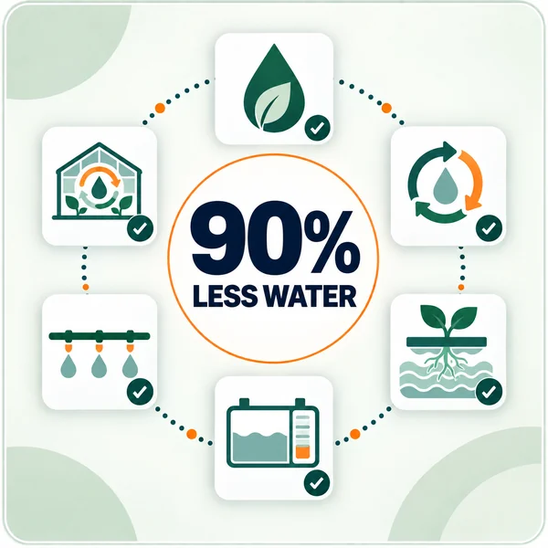 90% Less Water