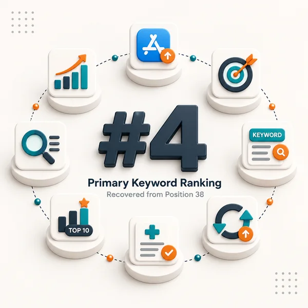 #4 Primary Keyword Ranking Recovered from Position 38