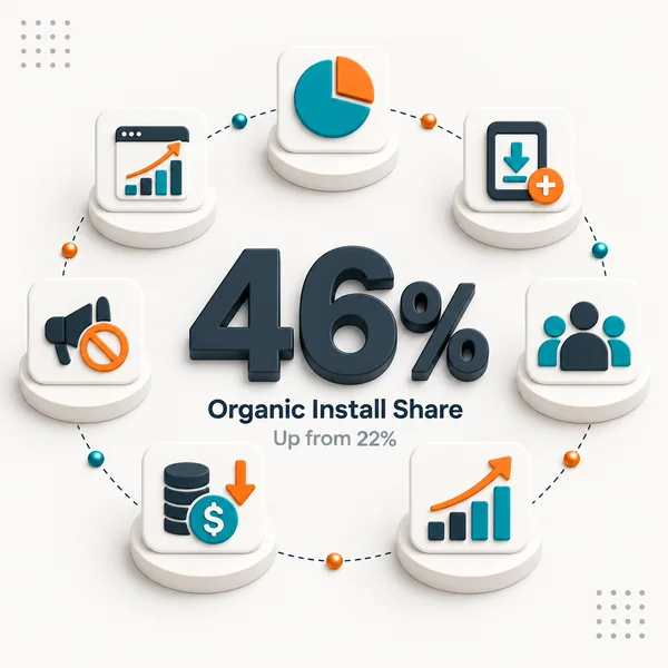 46% Organic Install Share, Up from 22%