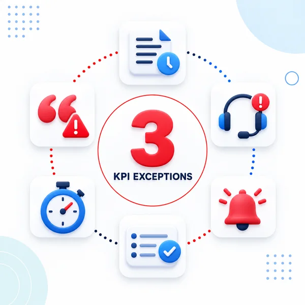 3 KPI exceptions in the first week