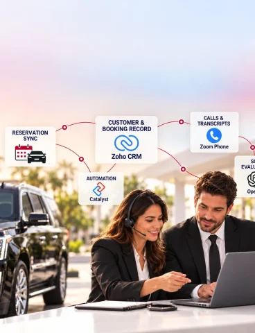 Florida ground transportation operations supported by Zoho CRM, Zoom Phone, Zoho Catalyst and OpenAI