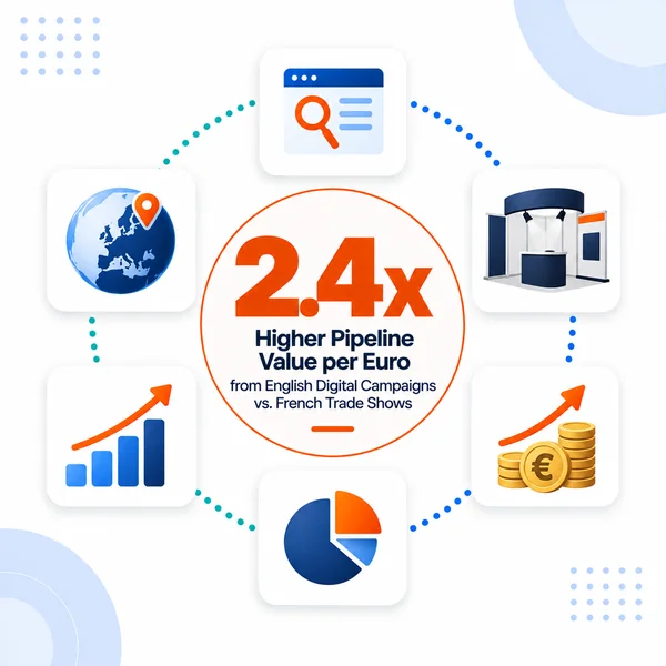 2.4x Higher Pipeline per Euro from English Digital vs. French Trade Shows