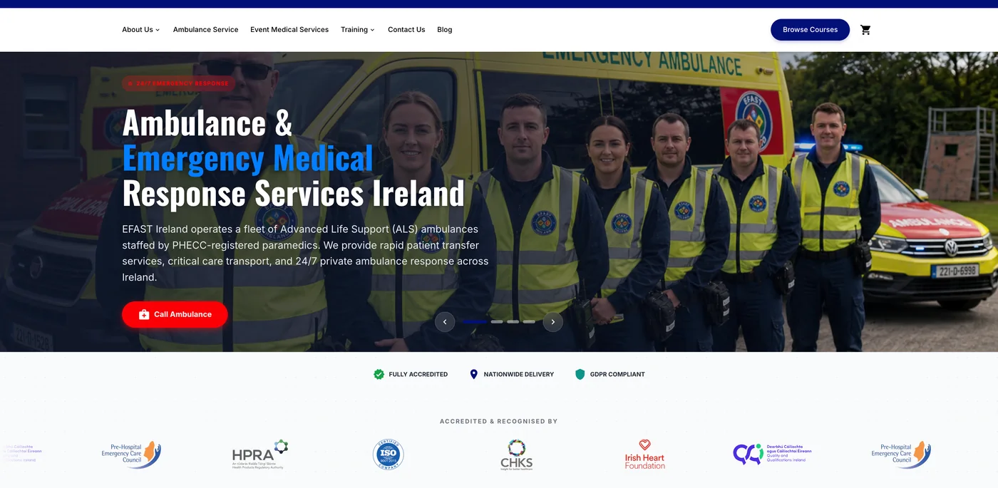 The rebuilt WordPress homepage after the six week active build