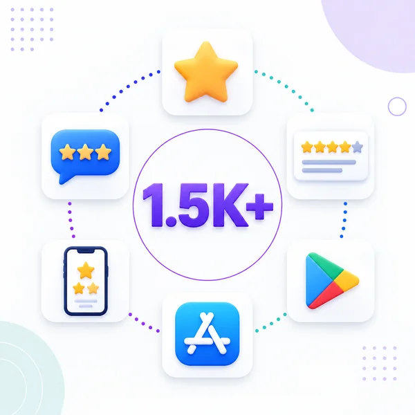 Over 1,500 public rating and review events