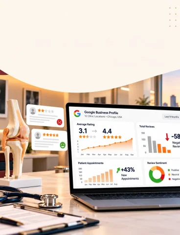 Online reputation management case study for multi location orthopedic practice in Chicago metro area