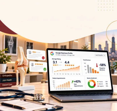 Online reputation management case study for multi location orthopedic practice in Chicago metro area